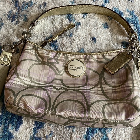Coach Handbag light purple and gold